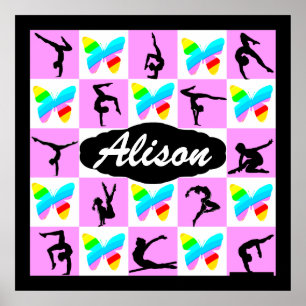 POSTER DE GYMNAST PERSONALIZADO COM PILHA bonito