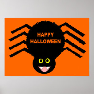 Poster de Halloween de Aranha Negra