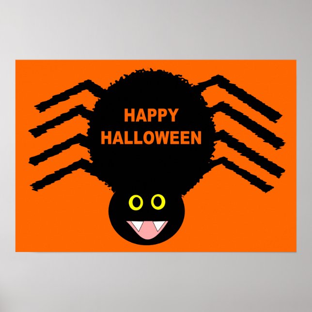 Poster de Halloween de Aranha Negra (Frente)