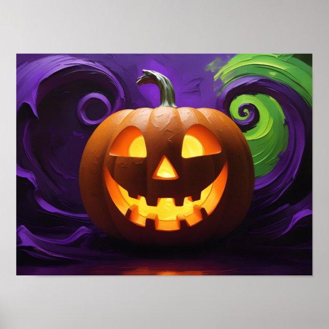 Poster de Halloween de Jack-o-Lanterna (Frente)