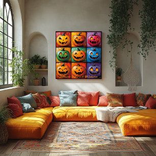 Poster de Halloween de pop Art Jack-o'-Lanterna Gr