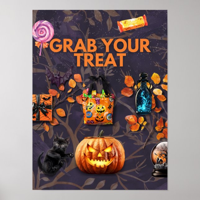Poster de Halloween - Excelente para Decoração de  (Frente)