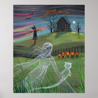Poster de Halloween para Amigos Fantasmas por Moll