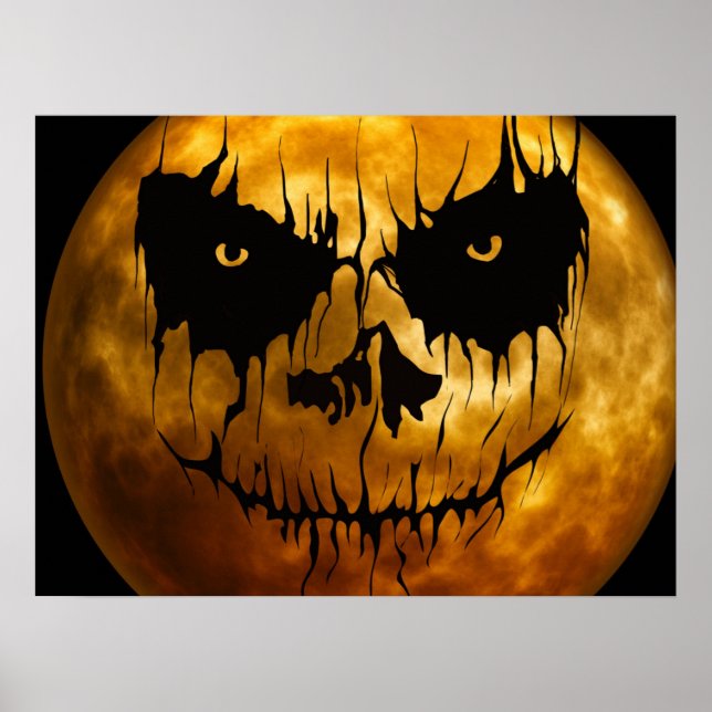 Poster de Halloween - Poster de Lua Assustadora (Frente)