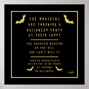 Poster de Halloween projetado pela poeta Adiela Ak