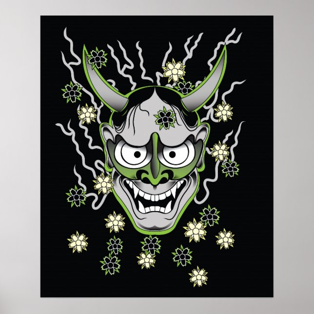 Poster de Hannya Mask Japonês (Frente)