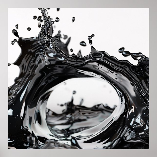 Poster de Harmonia Líquida Negra (Frente)