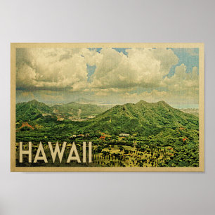 Poster de Havaí - impressão das viagens vintage