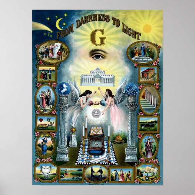Poster de Hazen Artesanato de Freemasonry Masonic (Frente)