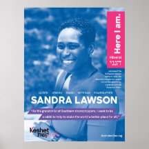 Poster de Heróis Judeus LGBTQ - Sandra Lawson
