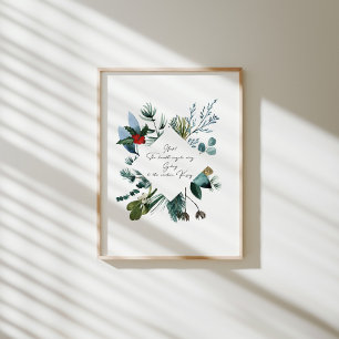 Poster de hinos de Natal em Watercolor