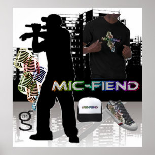 Poster de Hip Hop do diabo do Mic do eu sou roupa