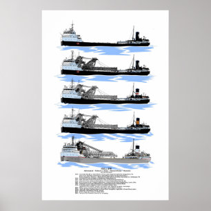 Poster de história do Lago Freighter Manistee