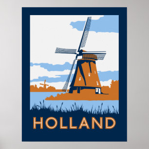 Poster de Holland do vintage