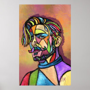 Poster de Homem Arte Pintada