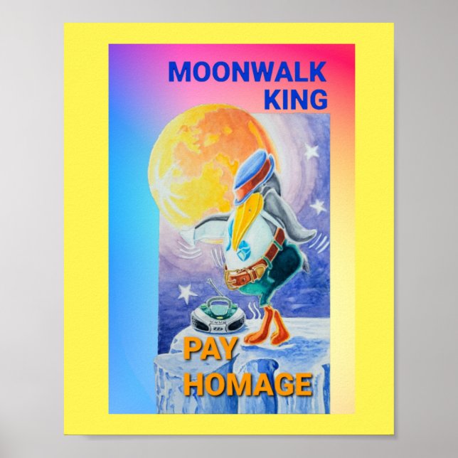 Poster de Homenagem a Pinguim Moonwalk (Frente)