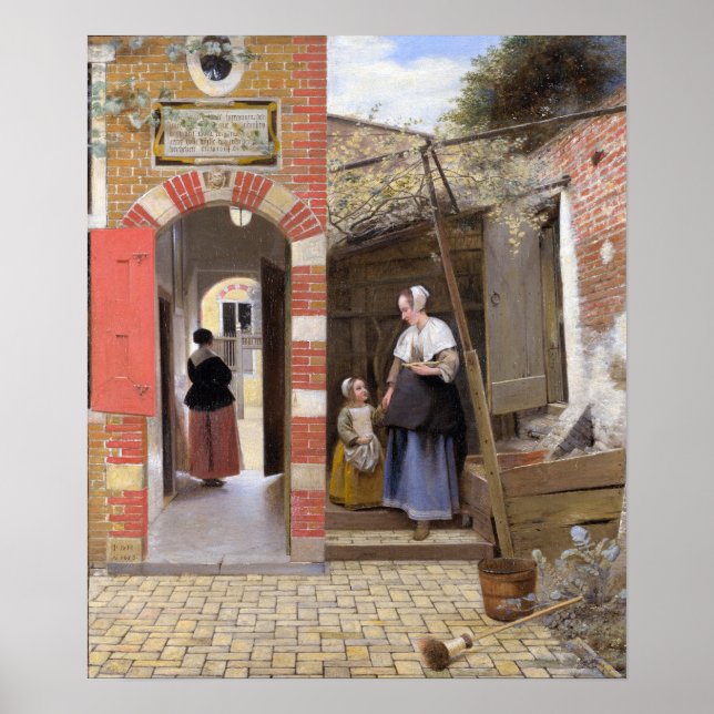 Poster De Hooch - Courtyard Of A House 1658 (Frente)
