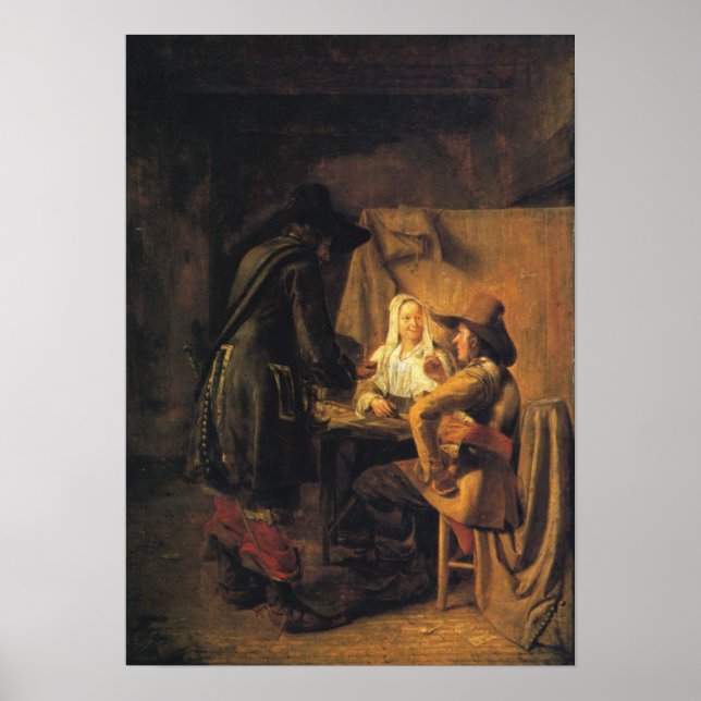 Poster De Hooch - Jogador Tric Trac (Frente)