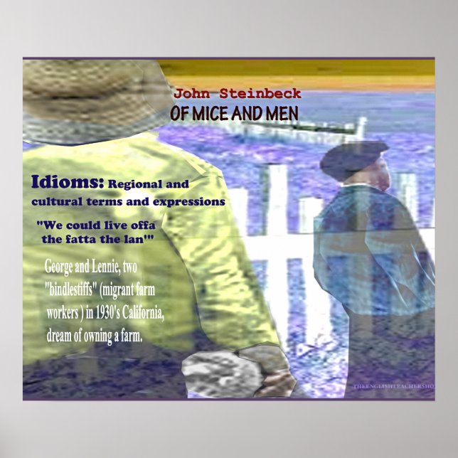 Pôster De Idiomas de Ratos e Homens (Frente)