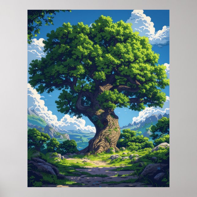 Poster de Ilustração Colorida de Estilo de Cartoon (Frente)