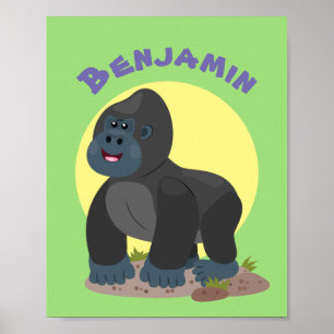 poster de ilustração de desenho de um grande gor