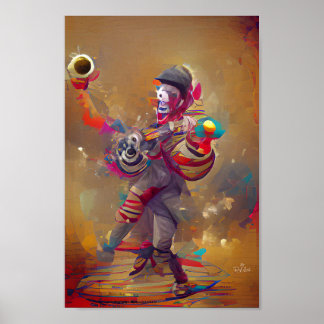 POSTER de ilustração de fantasia de SMILING CLOWN
