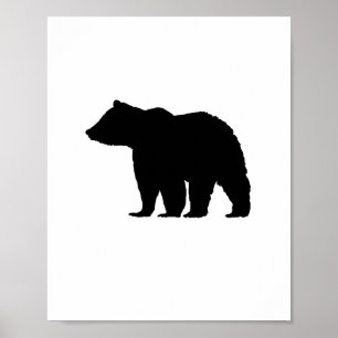Poster de Ilustração de Urso Negro