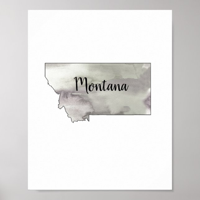 Poster de Ilustração Estadual de Montana (Frente)