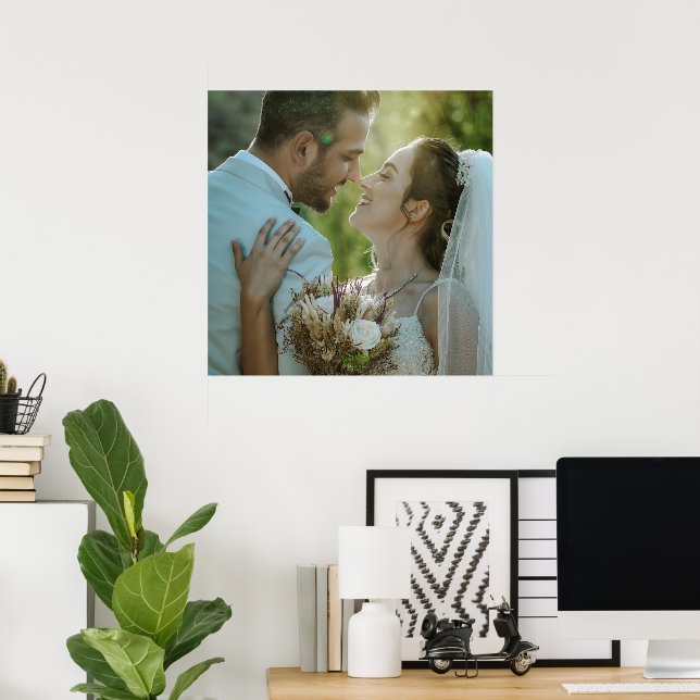 Poster de Imagem de Casamento de Casal Personaliza (Escritório em casa)