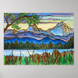 Pôster De "impressão das canvas de uma paisagem um dia