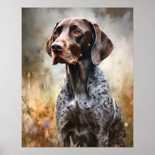 Poster de Impressão de Arte de Cachorro Curto Alem