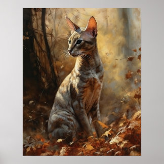 Poster de Impressão de Arte de Gato de Shorthair O