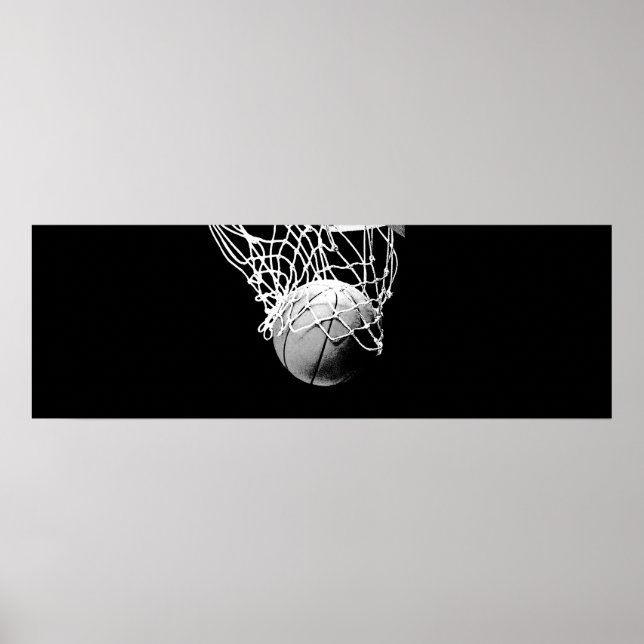 Poster de Impressão de basquetebol panorâmico (Frente)
