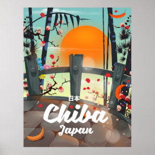 poster de impressão de Chiba Japão.