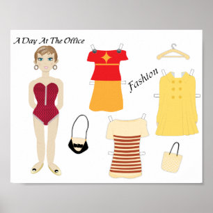 Poster de Impressão de Fixação da Boneca de Pap