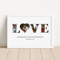 Pôster de Impressão de Foto Personalizada Coração 