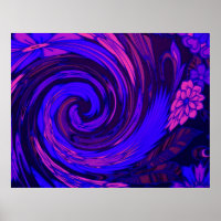 Poster de Impressão de sobretensão rosa fluorescen