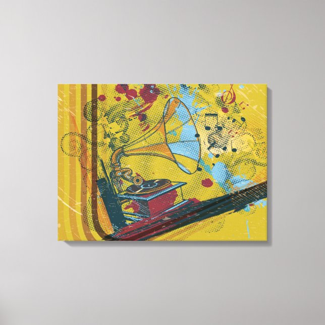 Poster de impressão de tela de desenho retro gramo (Frente)