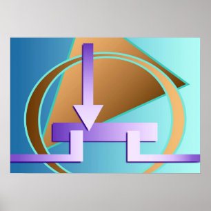 Pôster De "impressão digital da arte do esquema circuito