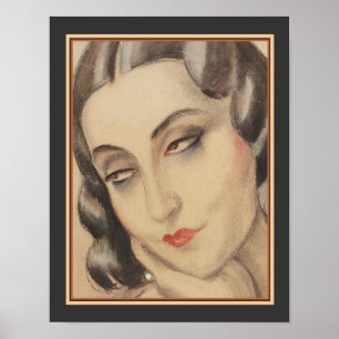 Poster De "impressão do art deco Lili Elbe" por Gerda