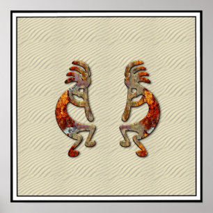 Pôster De "impressão do cartaz da flauta Kokopelli"