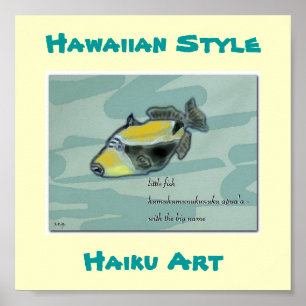 Poster De "impressão havaiano da arte do apua'a