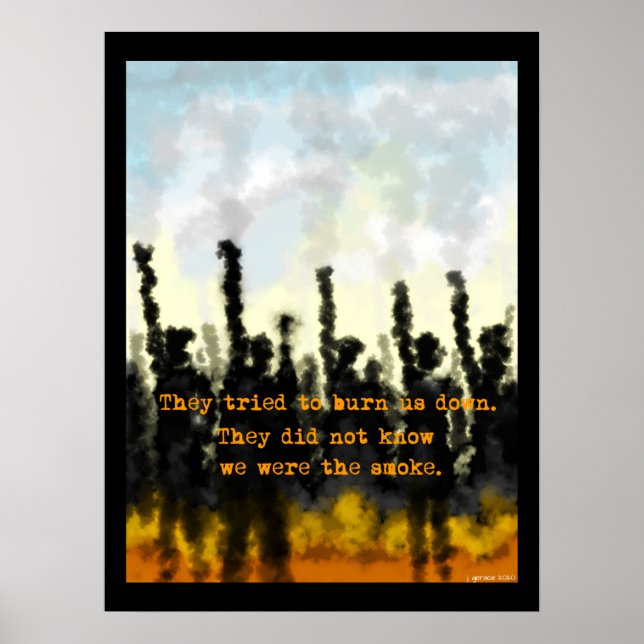 Poster de incêndio e fumaça (Frente)