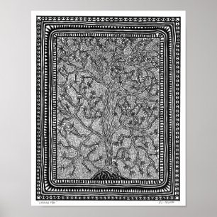 Poster de inclinação da árvore