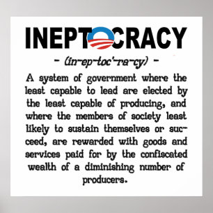 Poster de Ineptocracy da administração de Obama