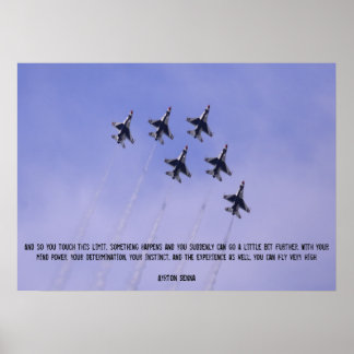 Poster de Inspiração de Jato de Combatente Alta