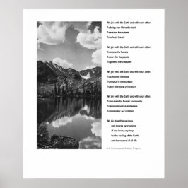 Poster de inspiração para o Dia da Terra Ambiental