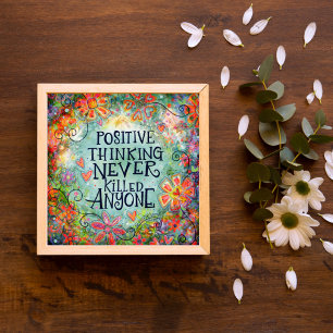 Poster de inspiração "Think Positive"