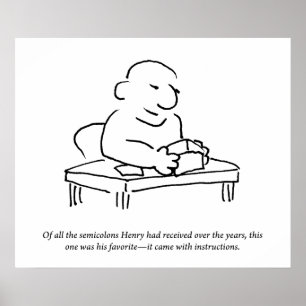 Poster de instruções de semicolon