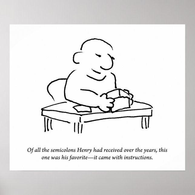 Poster de instruções de semicolon (Frente)